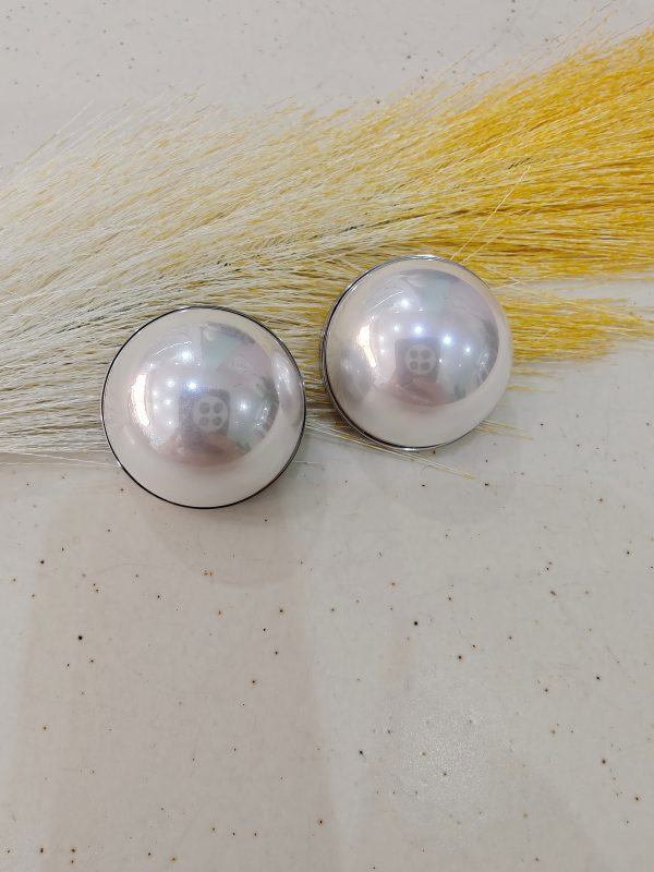 Σκουλαρίκια Big Pearl Silver